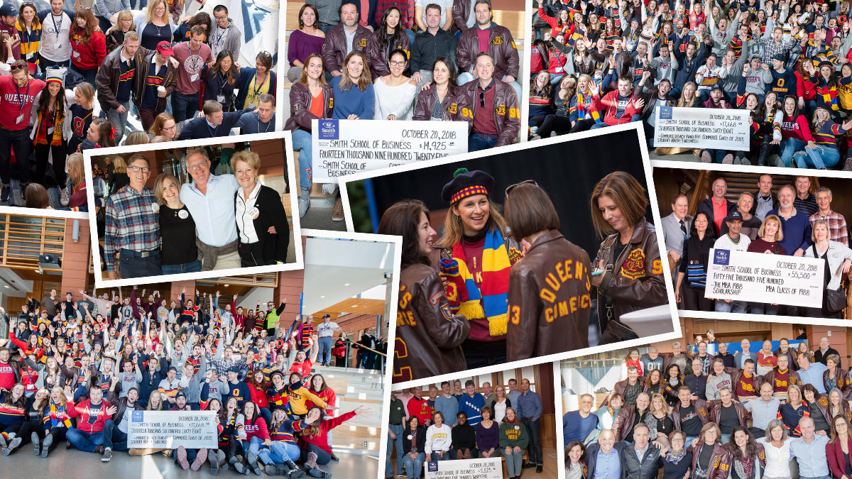 collage of cheque donations
