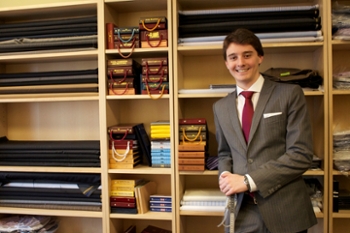 Talon Lloyd, founder of Lloyd & Company Bespoke Tailoring, winner of the Kinnear Business Plan competition.